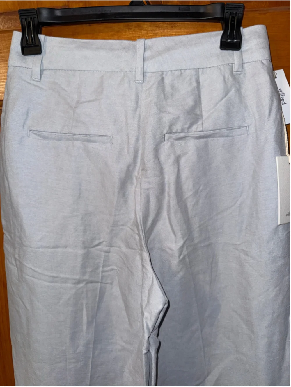 Women's Wilfred Effortless Linen Trousers Size 4 Pearl Grey